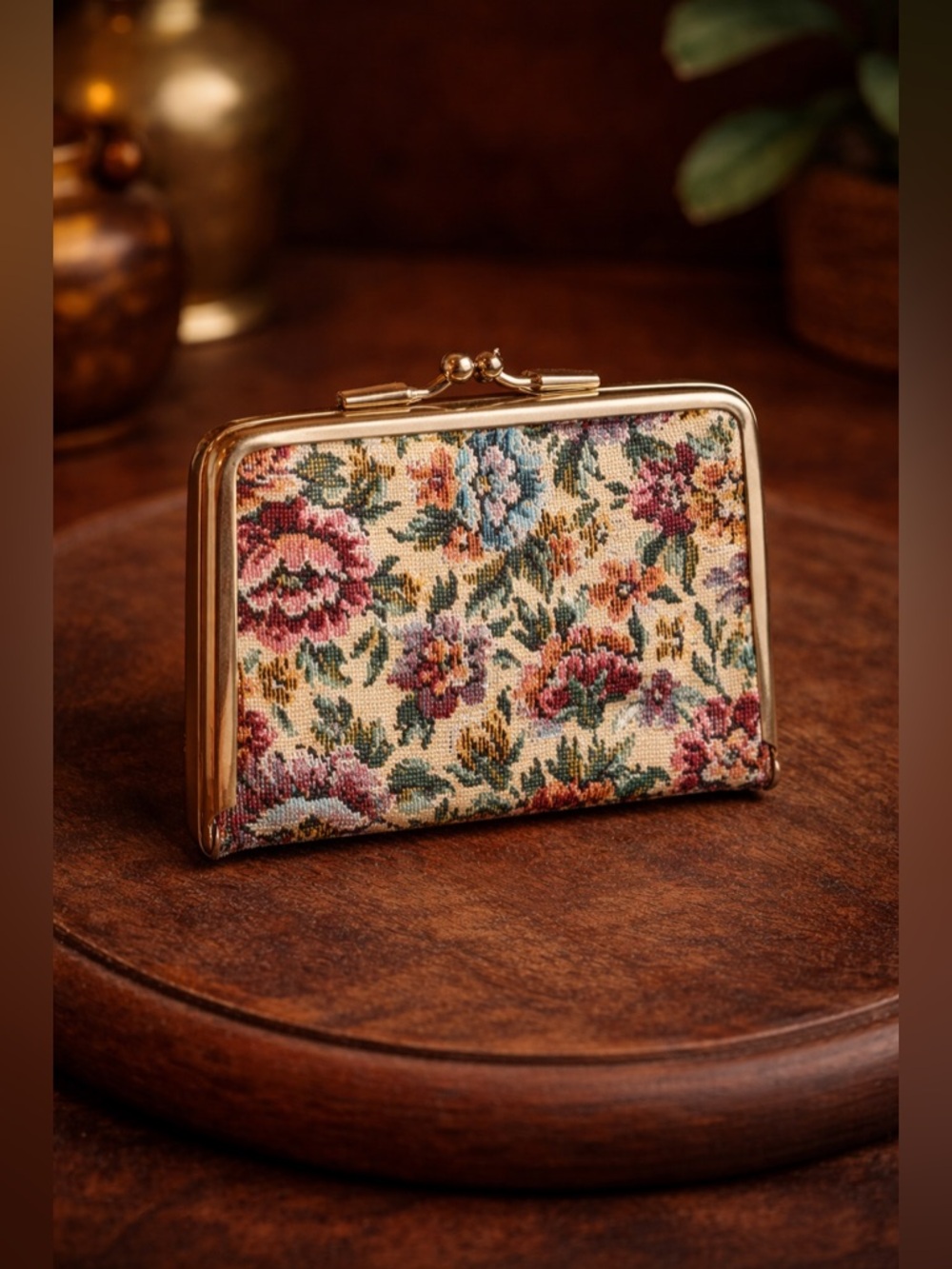 Vintage Floral Needle & Pin Holder Case • Cottagecore Classic Sewing Collectible